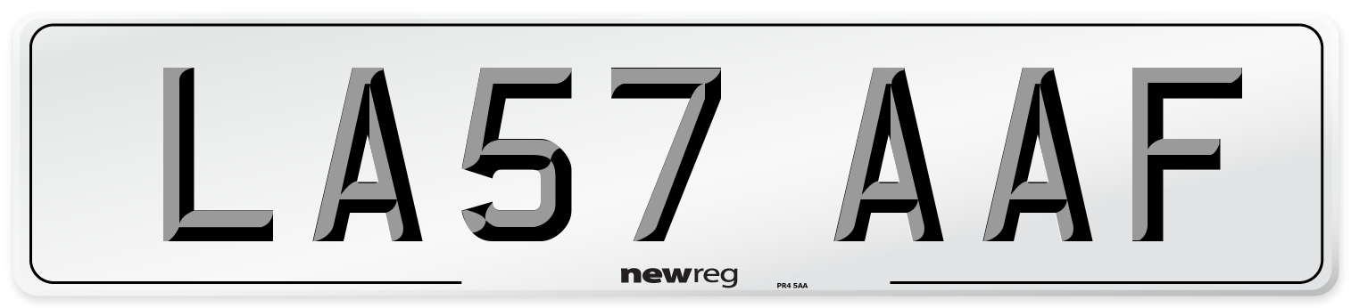 LA57 AAF Number Plate from New Reg